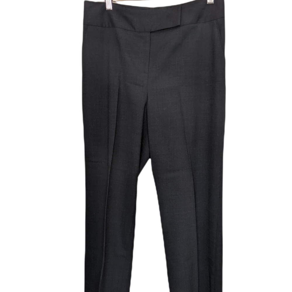 NEIMAN‎ MARCUS Exclusive Wool and Spandex Black Trousers Size 10